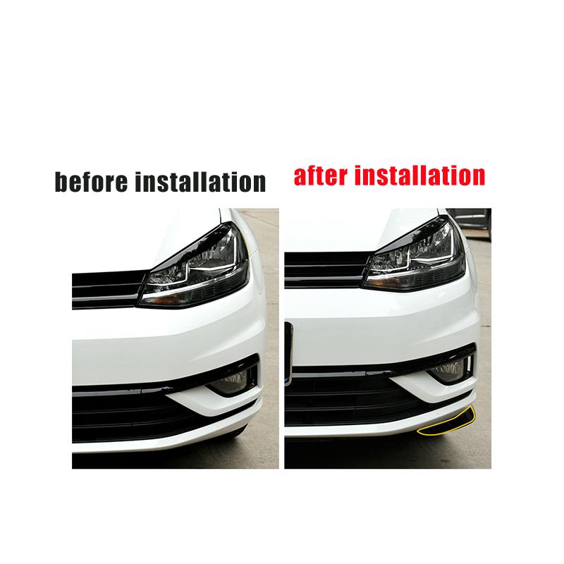 For Golf 7.5 MK 7.5 2018-2020 Car Front Bumper Lip Shovel Side Surround Spoiler