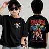 Summer New Arrival One Piece Pattern Tshirt unisex anime print casual shortsleeved fashionable streetwear top Y2K style