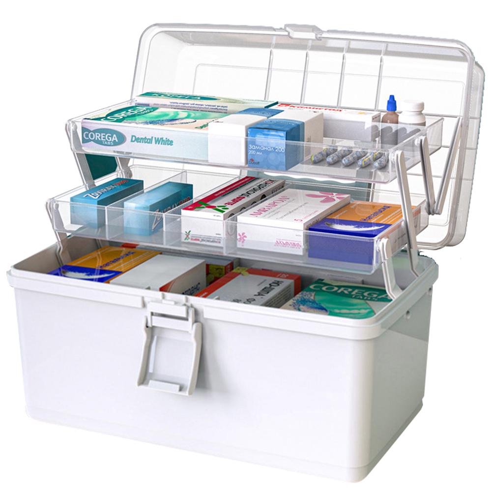 Домашняя косметика, аптечка для хранения лекарств, пластиковый портативный ящик для хранения лекарств