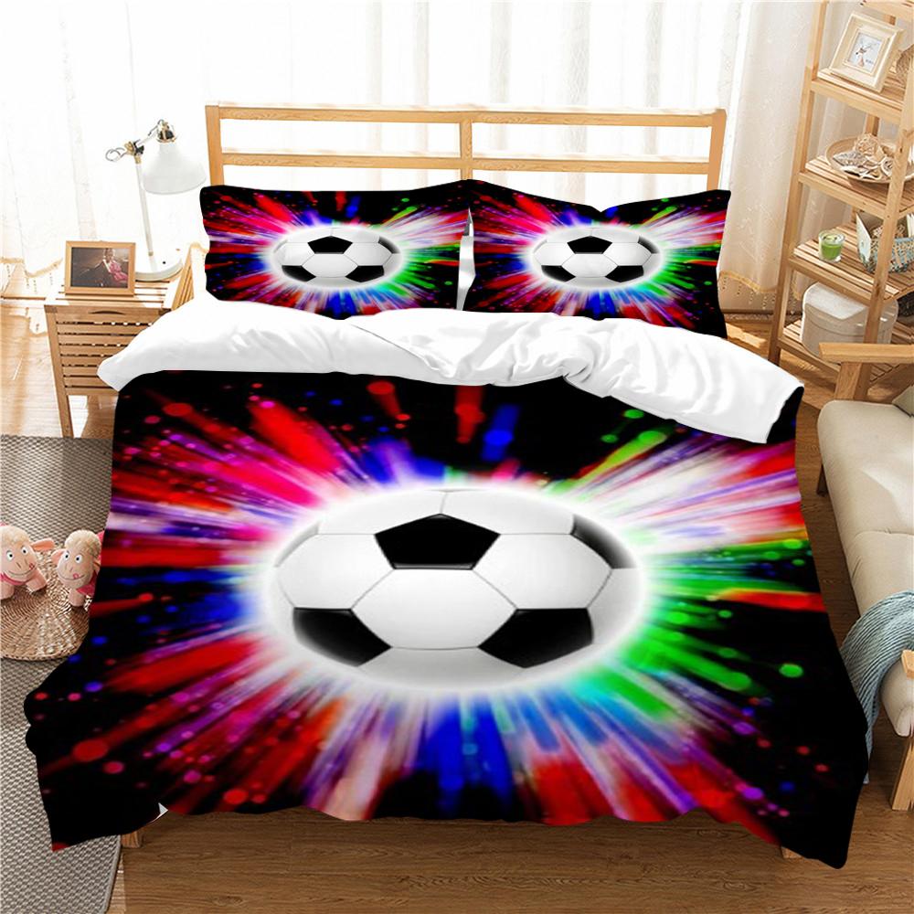 Домашнее постельное белье с 3D футбольным принтом, одеяло, пододеяльник, комплект постельного белья, пододеяльники, детский постельный костюм для мальчиков, удобный