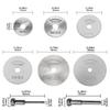 High-Speed Steel Cutting Disc Set - 7PC for Wood, Plastic, Copper, Aluminum, and Soft Metals with 3.2mm Rod