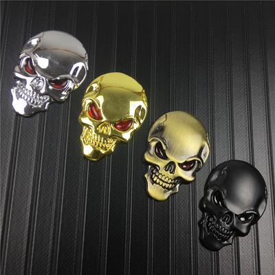 Для мотоцикла Harley Yamaha Honda Suzuki Kawasaki Универсальный 3D металлический череп скелет автомобиля мото наклейка наклейки эмблема