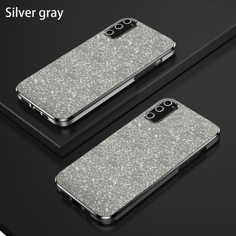 Роскошный гальванизированный чехол с блестками для Samsung Galaxy S20 Plus Для Samsung S20 Ultra S20 FE Мягкий бампер Прозрачная задняя крышка телефона