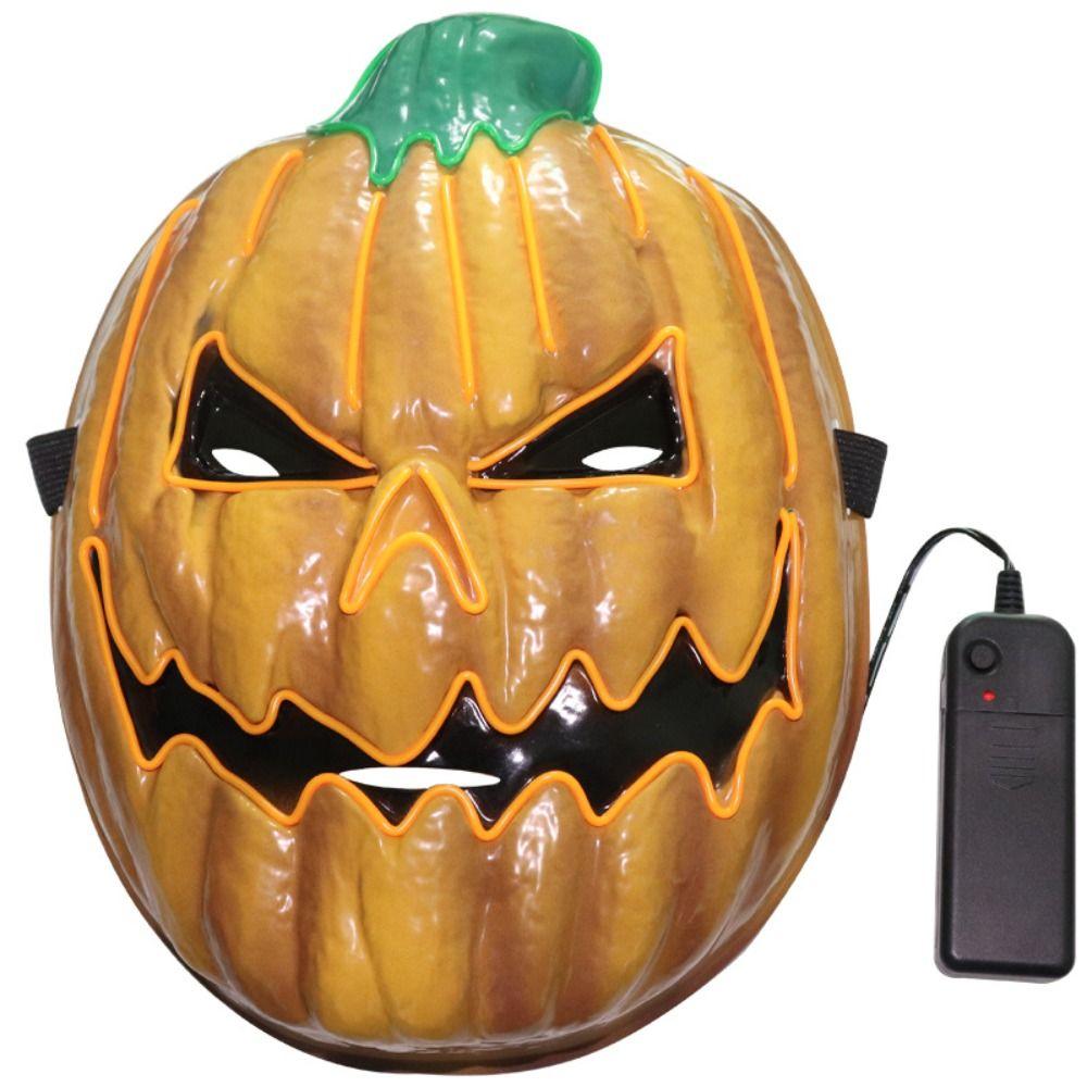 Realistic LED Pumpkin Mask Creativity Light Up Mask Full Face Mask Costume Party Supplies