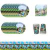 51Pcs Miner Birthday Party Decoration Include Table Cloth, Plates, Napkins, Cups