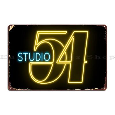 Неоновая вывеска Studio 54 Металлическая табличка Настенный плакат На заказ Железные пабные таблички Стена Пещера Жестяная вывеска Плакат