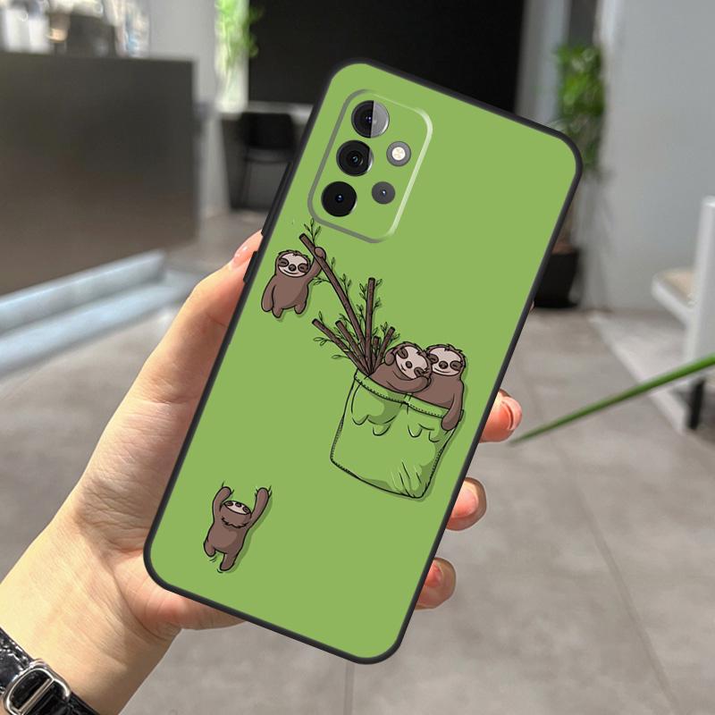 Funny Sloth Case For Samsung Galaxy A22 A32 A52 A15 A16 A05 A26 A36 A56 A53 A33 A13 A34 A54 A14 A35 A55