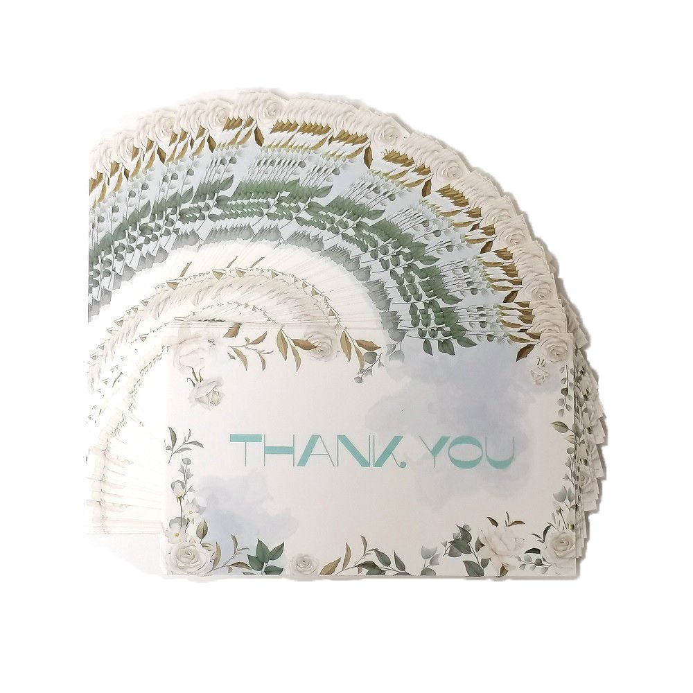 Thank You Cards Greenery Leaves For Supporting My Small Business Greeting Appreciation Cardstock