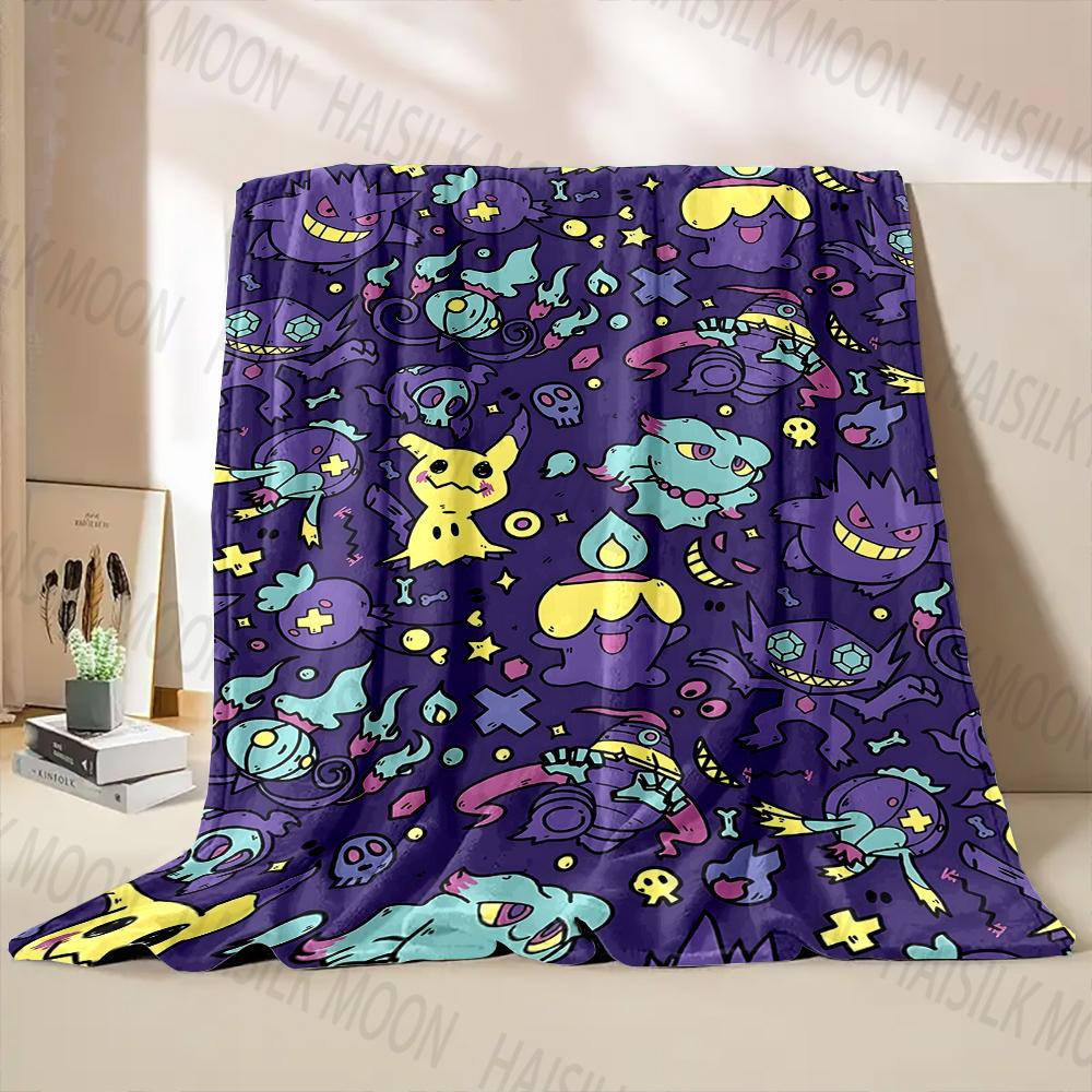 1PC Pokémon Print Blanket Adult Children Warm Blankets for Home Travel Bed Sofa Car Office Soft and Comfortable Blanket for Gift