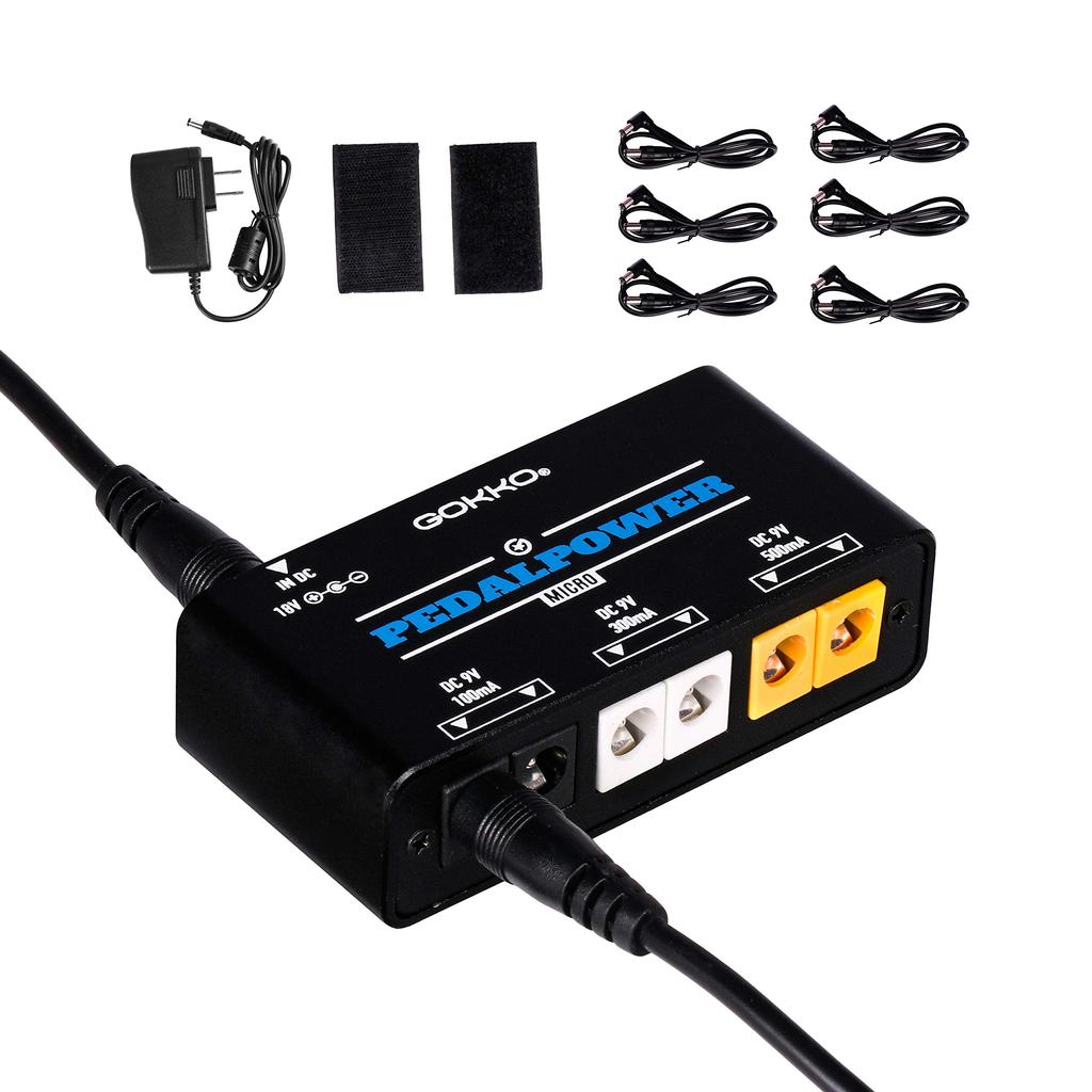 GOKKO AUDIO Блок питания для эффектора Педаль для электрогитары Гитарный эффектор Блок питания с низким уровнем шума 6 независимых выходов 9 В постоянного тока Блок питания PSE