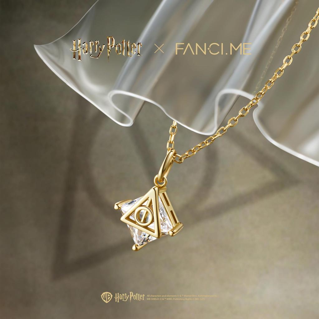 FANCIME x Harry Potter Официальная коллаборация Ожерелье Дары Смерти, Серебро, Коробка в стиле Гарри Поттера, Хэллоуин, Рождественский подарок