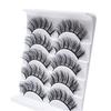 5 Pairs False Eyelashes All-match Natural Long 3D Mink Lashes Curling Fake Eye Lashes Makeup Tool for Party