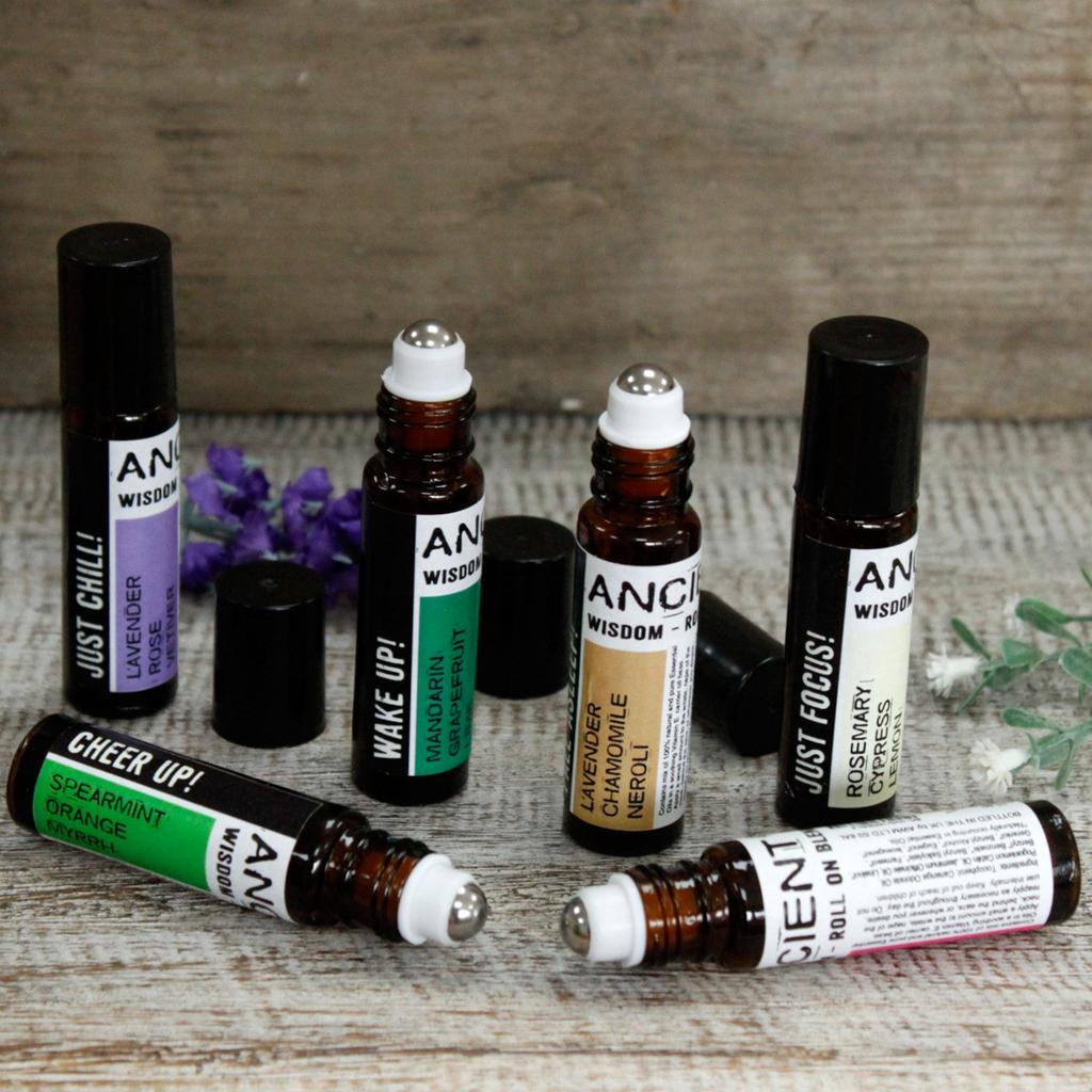 2x Essential Oil Roll On Spearmint Orange Myrrh 10ml