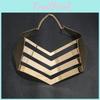 Fashionable Solid Color V Shaped Hollow Design Women Metal Necklace Collar