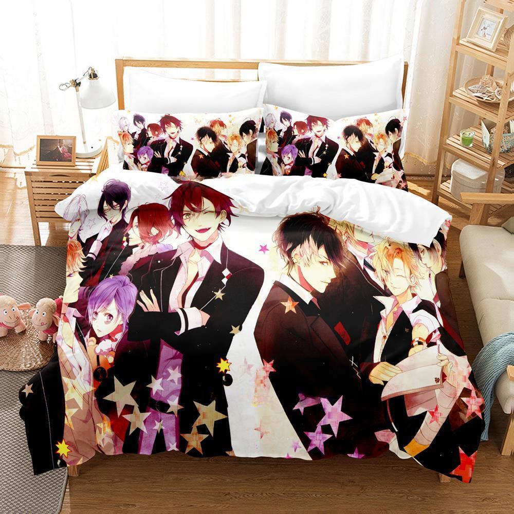 Game Diabolik Lovers Bedding Set Single Twin Full Queen King Size Bed Set Adult Kid Bedroom Duvetcover Sets Anime Bed Sheet Set