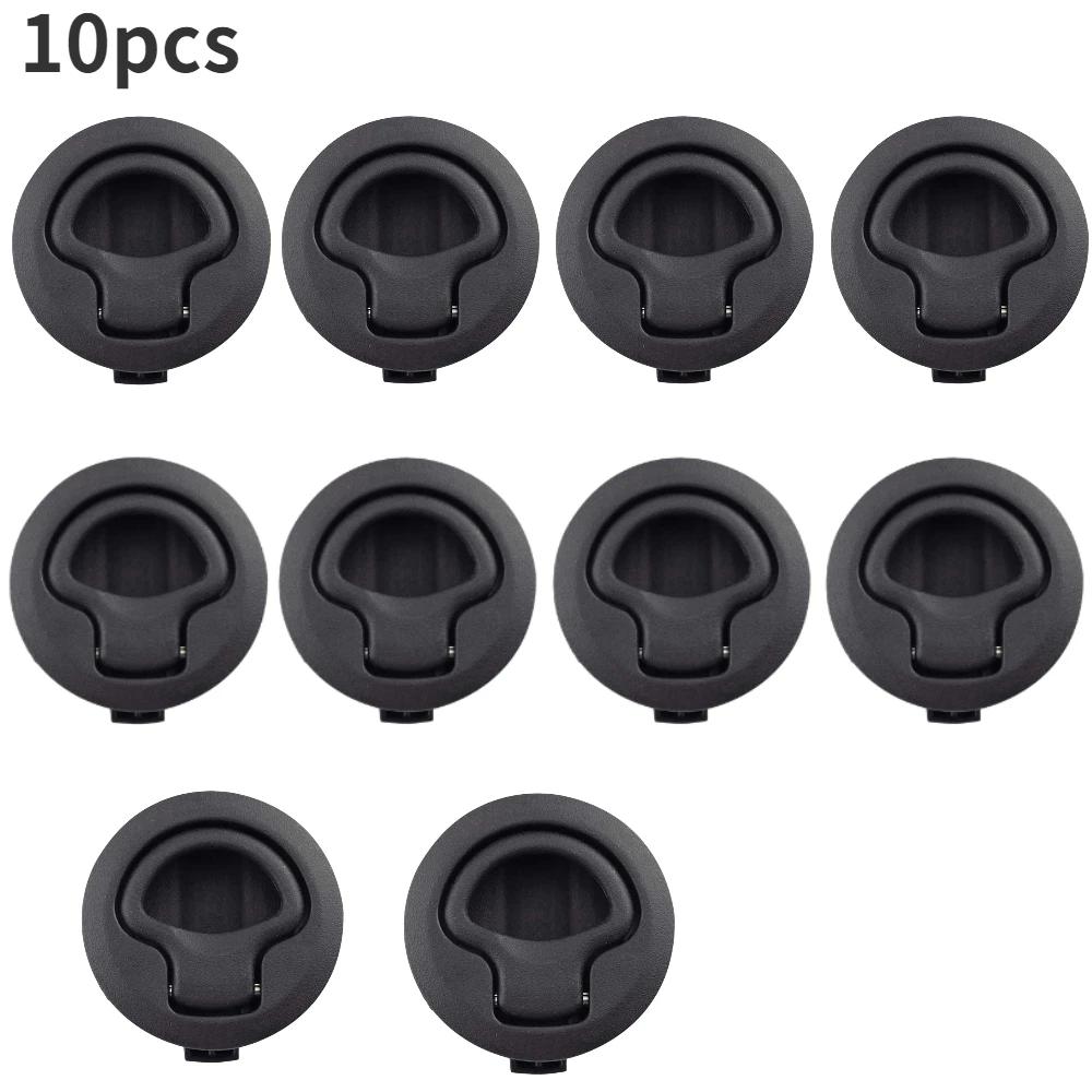 1/2/4/8/10 шт. Круглая врезная защелка с захлопыванием для автодома, лодки, морской палубы, люков, подъемная ручка, без ключа, морской палубный шкафчик