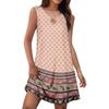 Women's Summer Fashion Tank Dress A-Line Sleeveless Casual Floral/Solid Pocket Dress