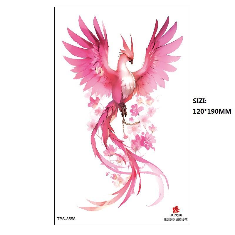 Ручная роспись оригинальный цвет цветок лиса феникс женская имитация татуировки переводная татуировка наклейка