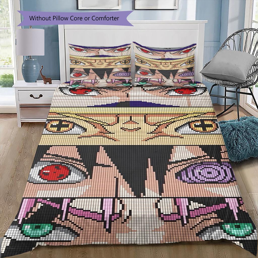 Мультяшный Узор Комплект Постельного Белья Одеяло Пододеяльник Наволочка Домашний Декор Подарок на День Рождения (1 пододеяльник + 2 наволочки, без наполнителя)