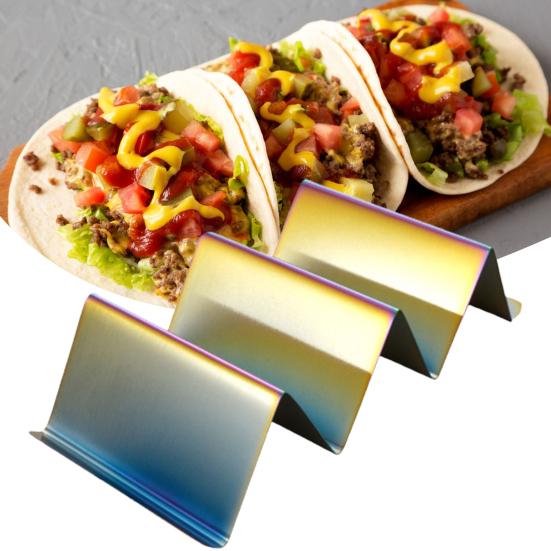 Taco Holder Smooth Surface Convenient Stainless Steel Mexican Food Display Stand Home Supplies