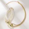 Chic Irregular Pearl And Alloy Necklace Perfect For Weddings And Travel Keepsakes