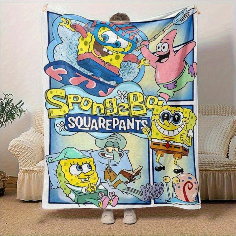 1pc, SpongeBob SquarePants Throw Blanket, Soft & Cozy Blanket for Couch, Bed, Travel, Camping, Car, Beach, Office Nap, Perfect Gift for FriendsA037