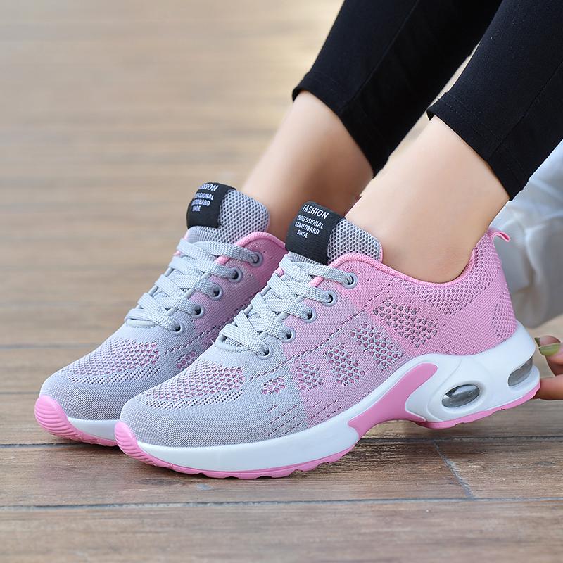 Fashion Spring and autumn lace-up new breathable casual sports women's shoes comfortable non-slip lightweight large size women's loafers