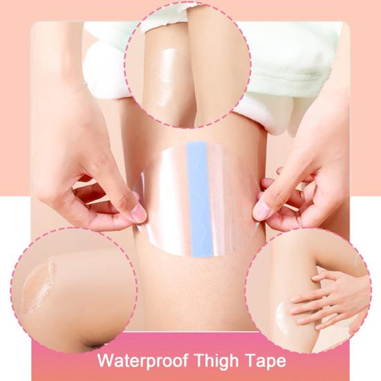 Waterproof Invisible Patch for Legs Nip Lift Patches Thigh Guard Anti-Chafing Strips Transparent PU Film for Running Dresses Workouts