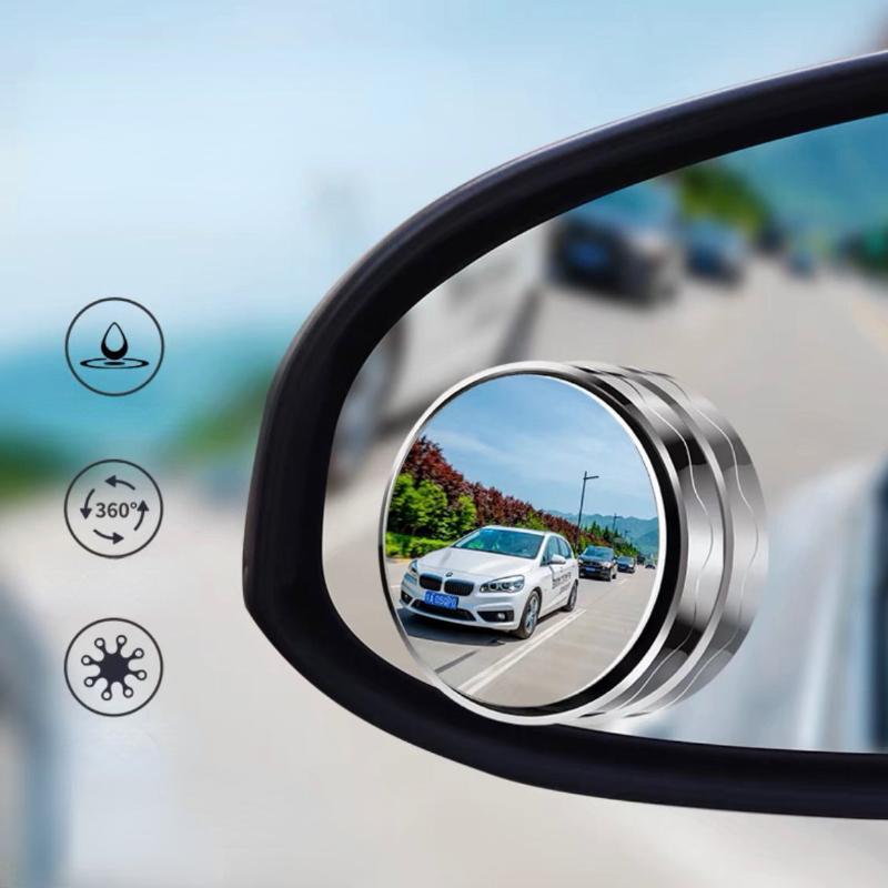 2Pcs Car Mirror HD Convex Mirror Blind Spot Auto Rearview Mirror 360 Degree Wide Angle Vehicle Parking Mirrors