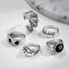 Zinc Zinc Alloy Male Female Butterfly Women Finger Ring Korean Style Ring Love Heart Ring Set Fashion Jewelry