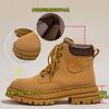 Couple Leather Rhubarb Boots New Autumn and Winter Women's Shoes Short Boots Women's Platform Martin Boots Shoes
