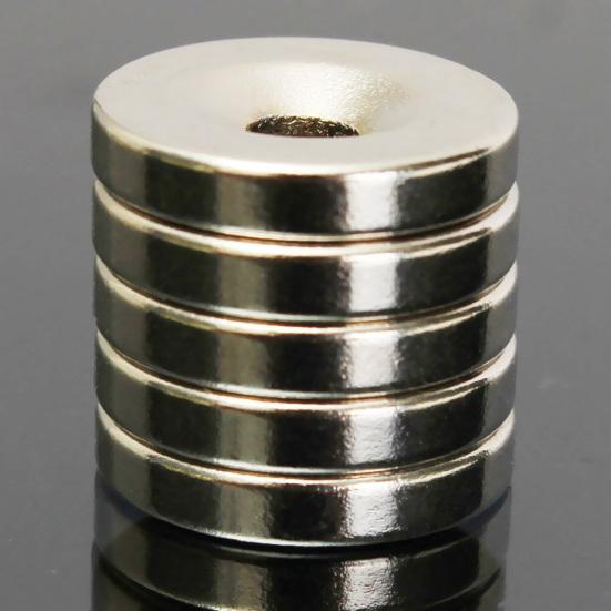 Yousheng 5 шт. N50 15x3 мм супер сильные блоки с круглыми отверстиями редкоземельные неодимовые магниты