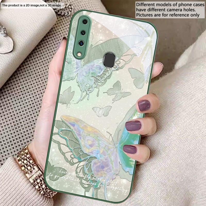 Счастливая бабочка Картина Для Samsung A20 30 22 23 24 25 26 A31 32 33 34 A35 42 50 51 52 53 54 55 56 70 71 72 73 стеклянный чехол для телефона