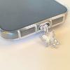 Mobile Phone Dust Plug Pendant New Butterfly With Artificial Pearls And Diamonds Accessory Decoration For IPhone Type-c Port