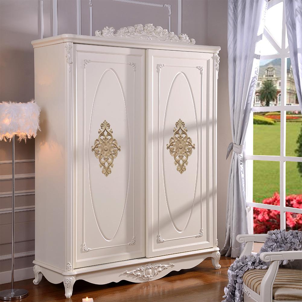 Door Cabinets Applique Wood Carving Elegant European Style European Carving