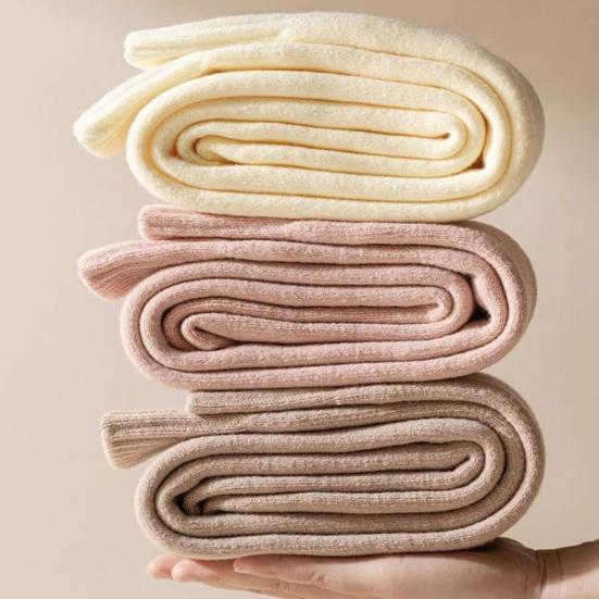 1 пара женских зимних носков, плюшевые гольфы, нескользящие однотонные теплые утолщенные чулки, теплые носки для разных случаев