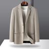 Весна и осень новый мужской шерстяной костюм однобортный на двух пуговицах деловой повседневный вышитый мужской пиджак