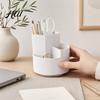 Multi-compartment Pen Holder 360 Degree Rotating Holder, Large Capacity Office Desk Organizer Desktop for School Home Storage Makeup Brush