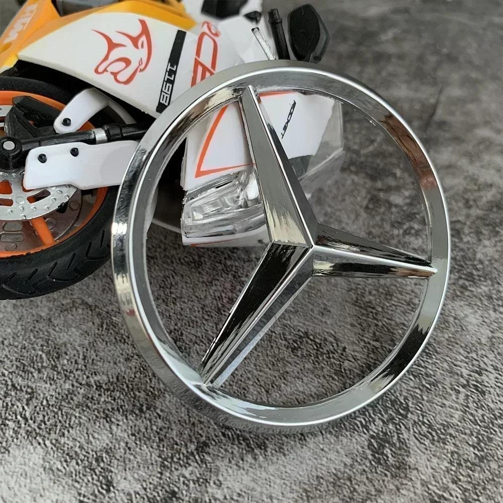 70mm 3D Metal Car Styling Engine Badge Decoration Hood Emblem Sticker for Mercedes Benz E C G M R S Class W176 W204 W212 GLC CLA FM1