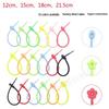 Multicolor TPR Silicone Zip Ties: Elastic Self-Locking, Reusable Cable Organizers & Keychain Pendants.