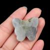 1Pc Reiki Healing Crystal Carved Butterfly Ornament Decoration,Natural Stone Gemstone Energy Generator for Home Decor Jewelry Gifts 32-35x26-30 Mm