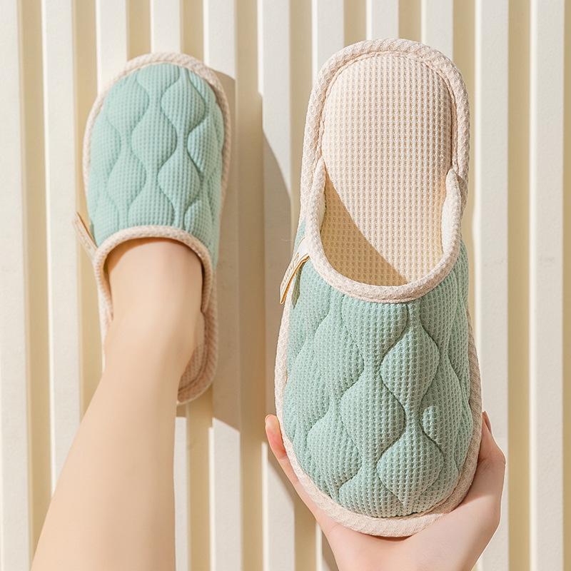 Женские и мужские плюшевые нескользящие хлопковые тапочки - домашнее тепло для весны, осени и зимы