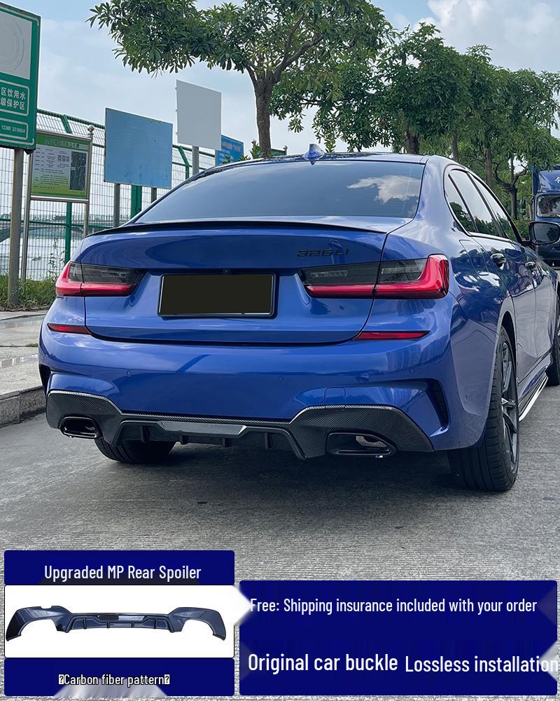 Комплект переднего сплиттера и бампера для BMW 3 серии 20-25 - Черный MP