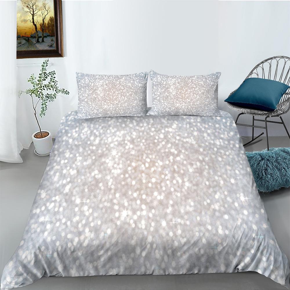 Sequin Series Quilt Cover Pillowcase Three-Piece Set Polyester Digital Printing