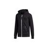 Winter Hooded Basketball Jacket Men Outerwear Black EC6236