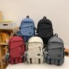 Женский рюкзак в стиле кампуса, однотонный мужской рюкзак, студенческий школьный рюкзак большой емкости