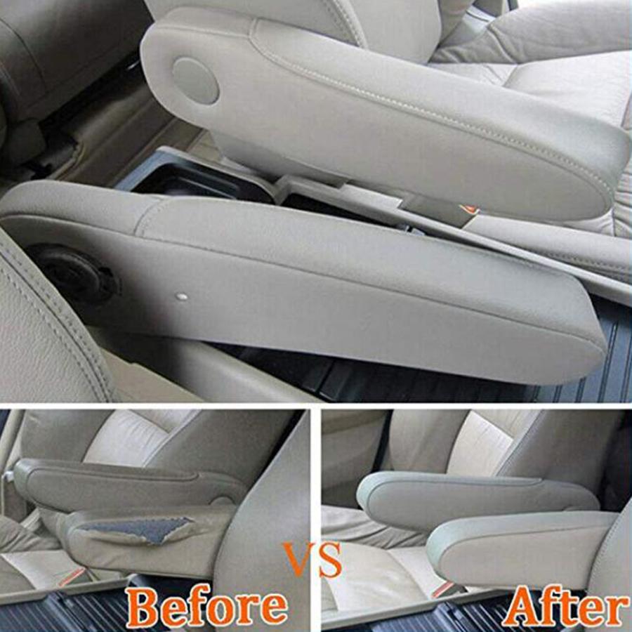 2X Серый Чехол на подлокотник из ПУ кожи Обивка Подходит для Honda Odyssey 2005-2010