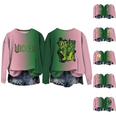 Женский повседневный пуловер с круглым вырезом и длинным рукавом с принтом ко Дню святого Валентина