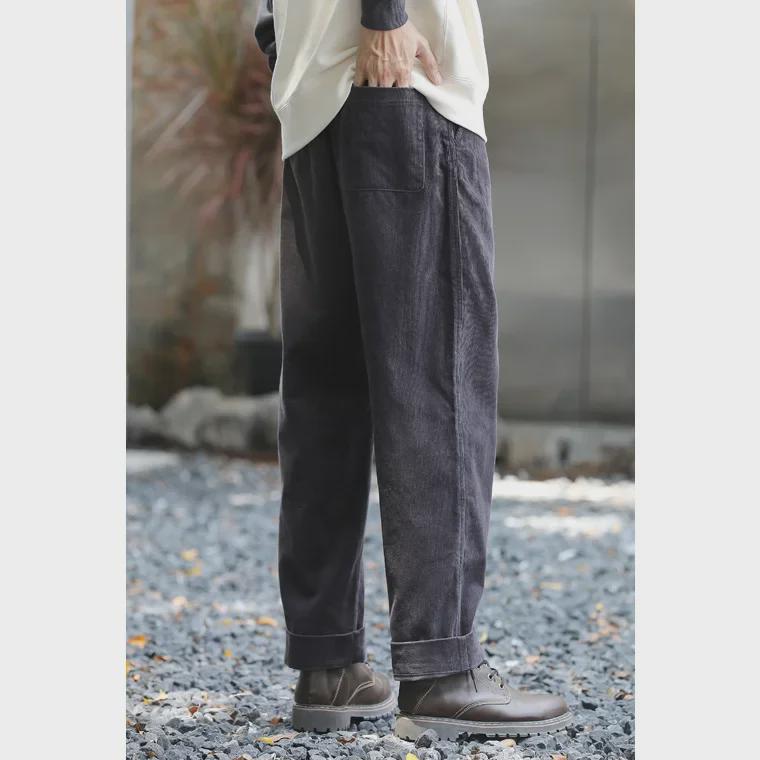 Men's Loose Straight Corduroy Wide-Leg Pants - Trendy Japanese Retro Cotton Workwear Trousers