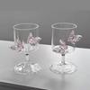 3D Butterfly Wine Glasses 250ml High Borosilicate Glass Heat Cold Resistant Wine Cup Cocktail